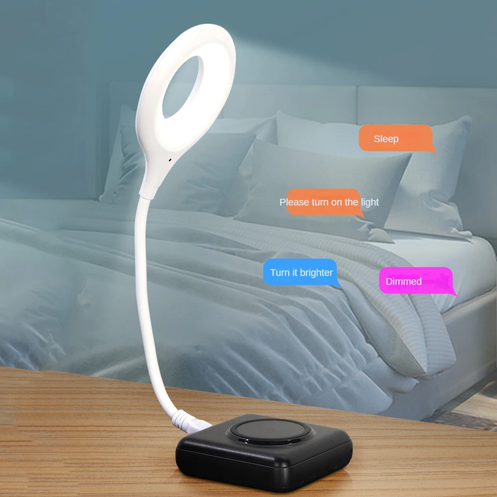 

Voice Control Lamp High Quality Abs Material Speech Sounds Intellect Mini Portable Artificial Intelligence Voice Controlled Lamp