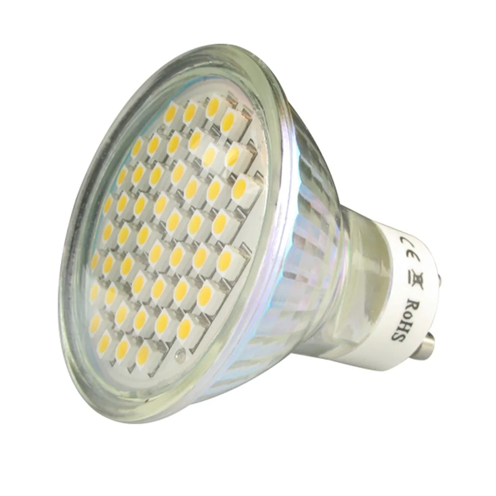 

10X48 SMD3528 диммируемая лампа GU10 3,6 Вт Светодиодная лампа точечного освещения домашняя лампа спальня кухня Внутреннее освещение светодиодный т...