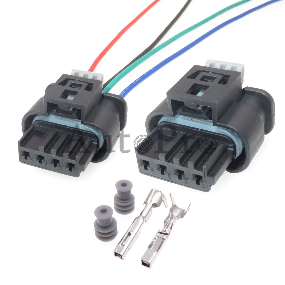 

1 Set 4 Hole 805-122-541 Car Plastic Housing Socket Automobile Exhaust Electronic Valve Wire Cable Plug For BMW