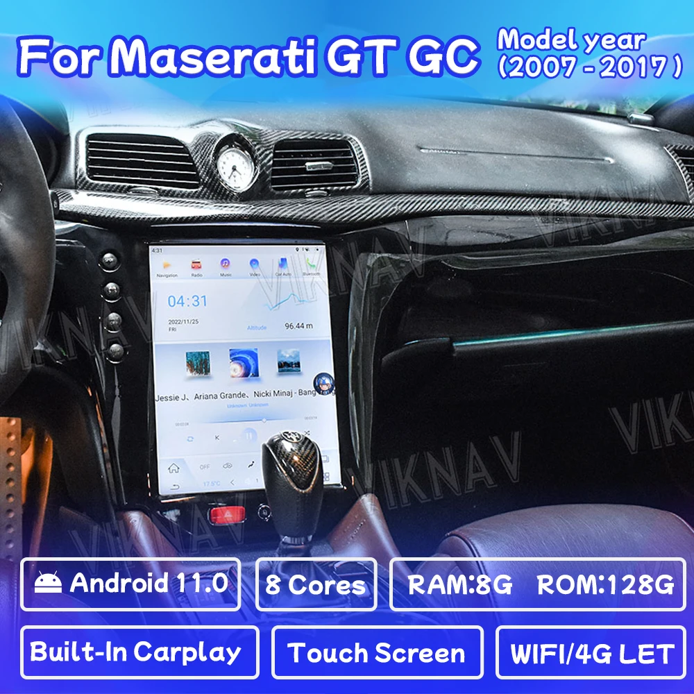Автомобильная стереосистема Android 13 для Maserati GT GC GranTurismo 2007-2017 мультимедийный плеер