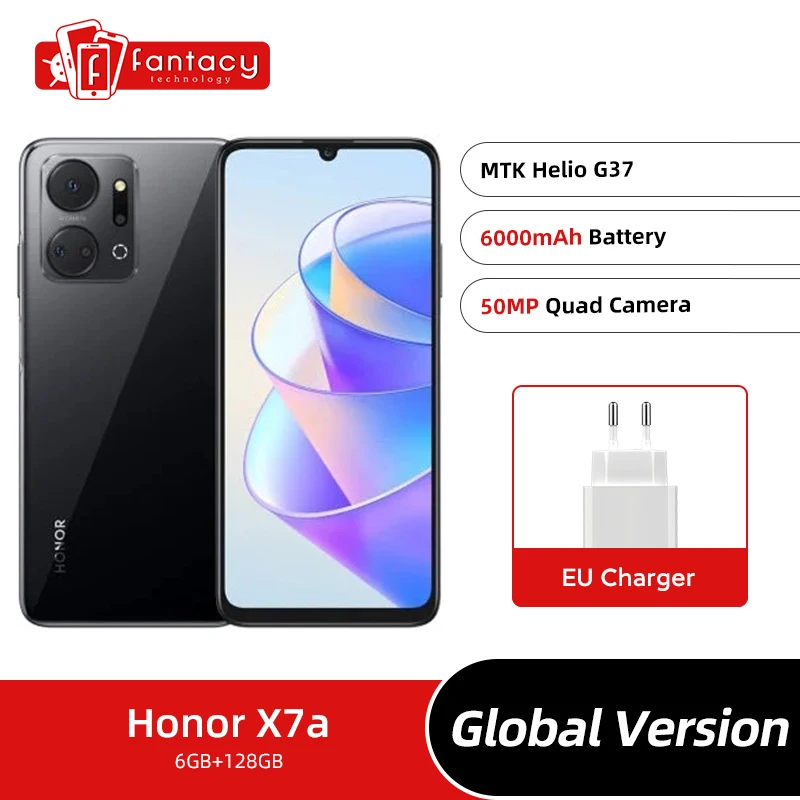 

Смартфон HONOR X7a, 6,74 дюйма, 5330 мА ч, 128 ГБ, Android 12, 22,5 Вт, 4G