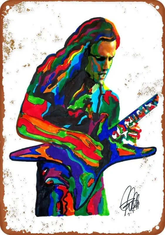 Чак Schuldner Deth Snger Gutr Metl lumnum Sgn Gft Wll Plque Плакат для Cfe Br Resturnt Supermrket 8X12 nch