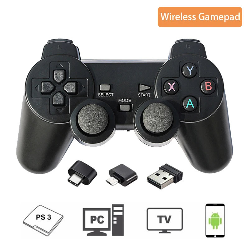 Беспроводные игровые контроллеры USB для ПК ноутбука джойстик 2 4G Android TV Box