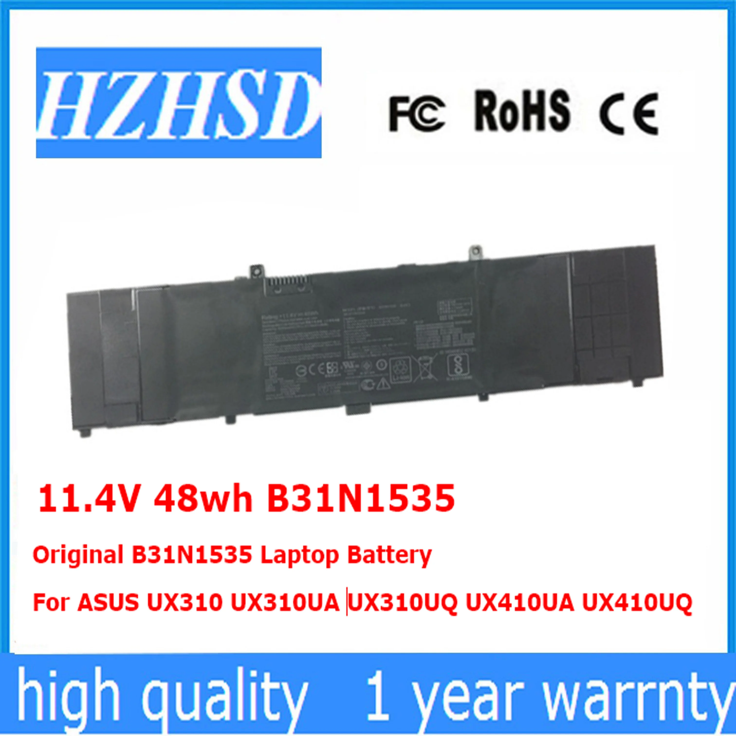 Оригинальная модель B31N1535, 11,4 в, 48 Вт/ч, стандартная модель UX310, UX310UA, UX310UQ, UX410, UX410U, UX410UA, UX410UQ, U4000U, U400UQ, RX310U