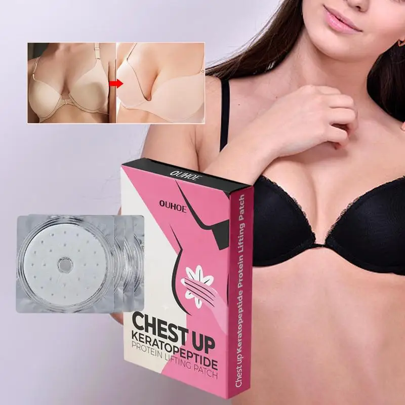 

Breast Enhancement Patch Reshape Breast Enhancement Pads 4Pcs Breast Plumping Patches Protein Patch Chest Enhancer for Women