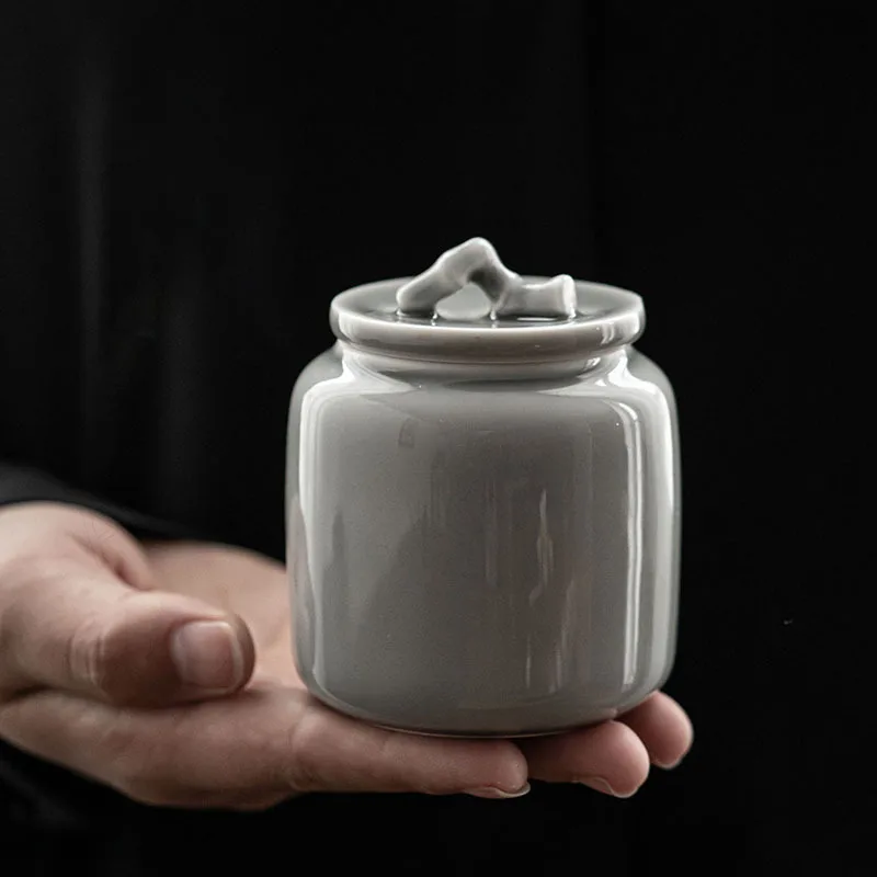 

Креативный керамический чайник, простая настольная банка для конфет в гостиной, портативный дорожный чайный пакетик-органайзер, Современн...
