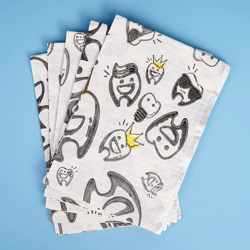 Одноразовый стоматологический нагрудник-шарф 10 шт. водонепроницаемый бумажный