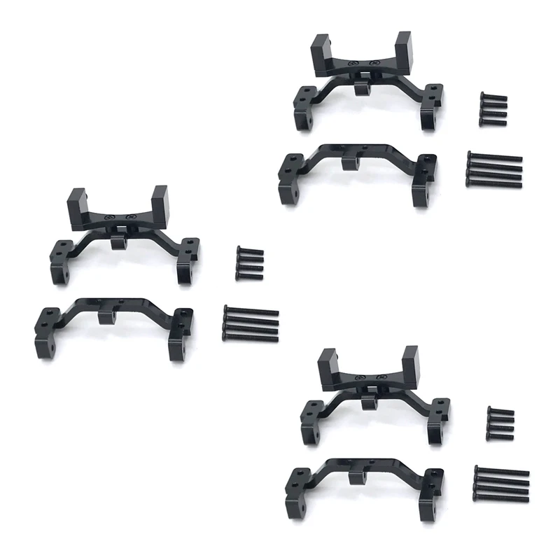 

3X For MN D90 D91 D96 MN99S 1/12 RC Car Parts Metal Pull Rod Base Seat & Axle Up Servo Bracket Mount Accessories,Black