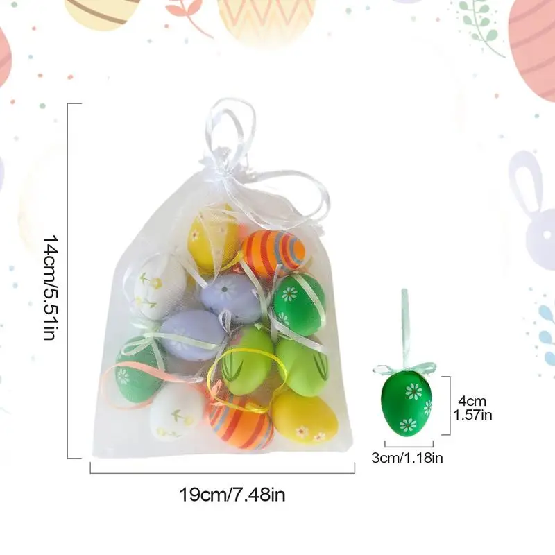Красочные яйца на Пасху 12X красочные орнаменты пасхальные украшения