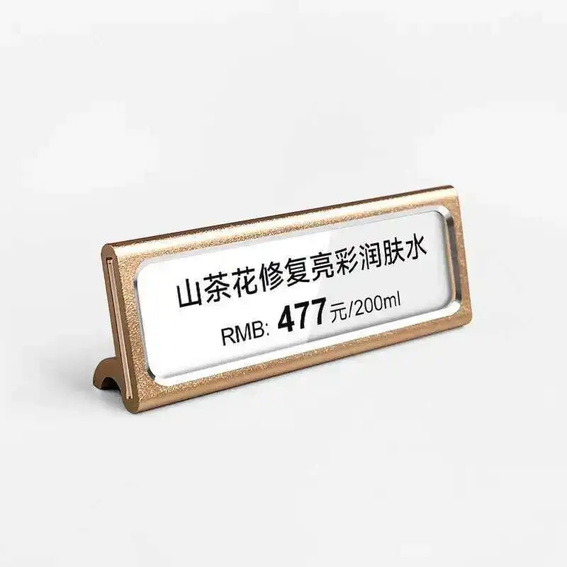 

59x17mm Metal Sign Holder Stand Bread Store Price Label Tag Card Holder Advertising Display Stand Mini Price Paper Card Holder