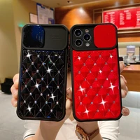 camera lens protection case on for iphone 11 12 13 pro xs max 8 7 plus xr x se 2020 luxury glitter rhinestone color candy cover