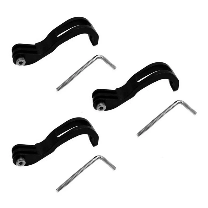 

3X Mount Light Holder Bracket For Brompton Folding Bicycle Road Bike Front Fork Handlebar,Black