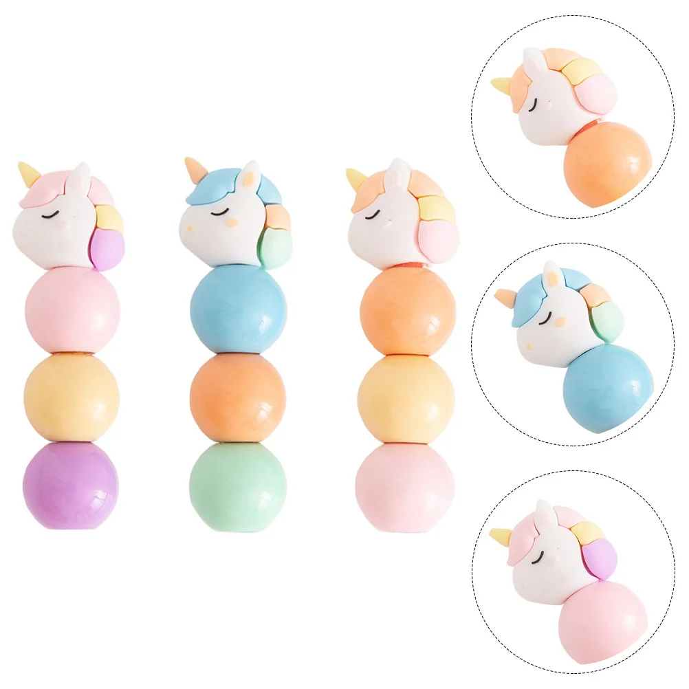 Цветные маркеры для детей Радужный хайлайтер портативные ручки студентов