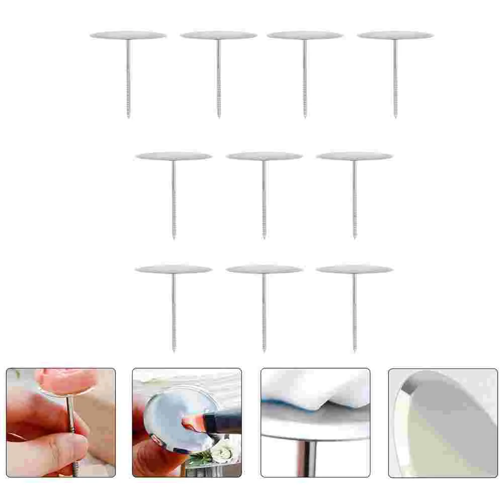 

10 Pcs DIY Cake Accessories Nail Stencils Cake Flower Nail Nail Accessories Mounting Nails Tool Cake Flower Lifter