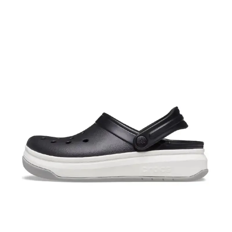 Классические тапочки Crocs сандалии унисекс на белой подошве сабо платформе