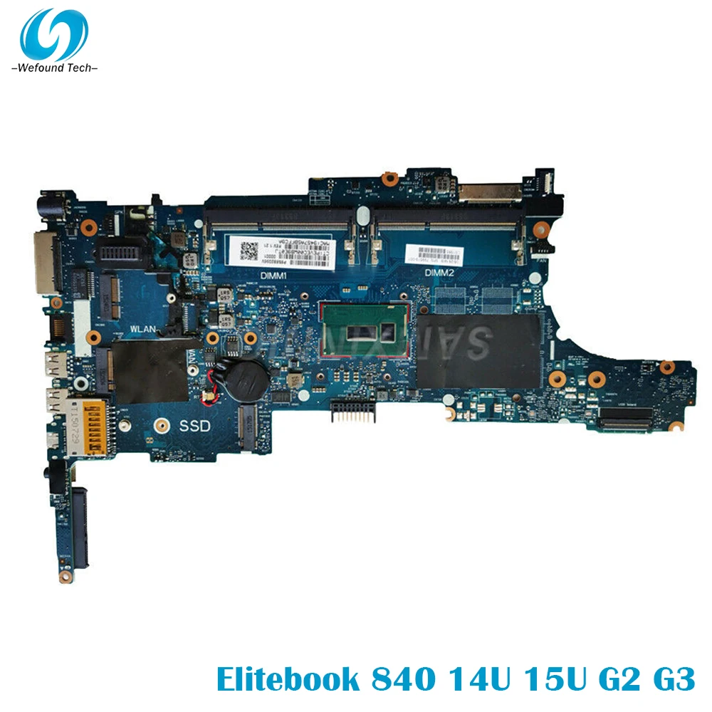 

For HP Laptop Motherboard Elitebook 840 14U 15U G2 G3 6050A2637901 799513-501 799513-001 799513-601 100% Tested Before Shipping