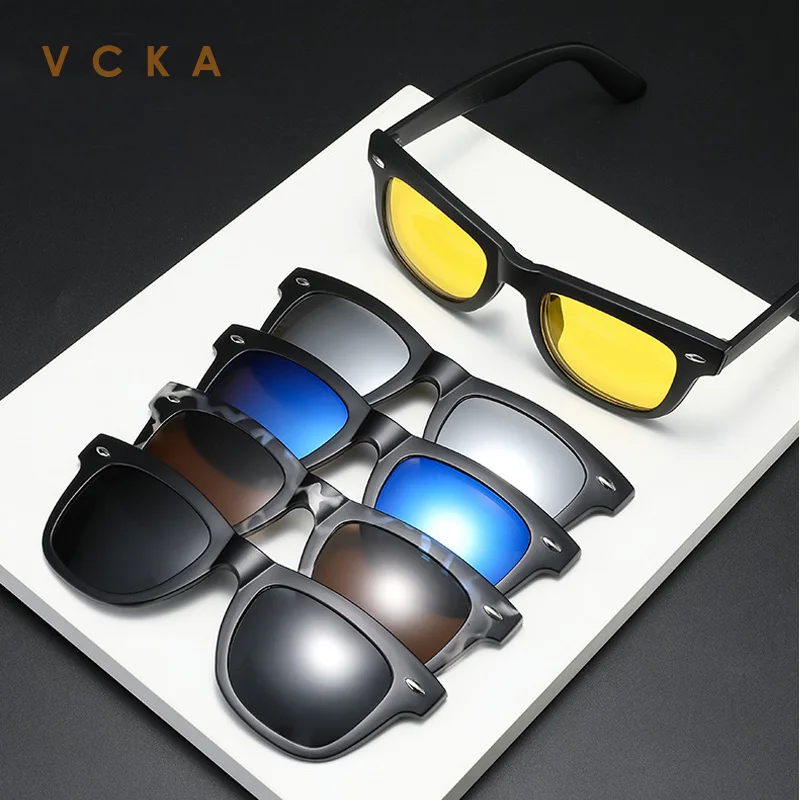 Солнцезащитные очки VCKA 6 в 1 для мужчин и женщин классические оптические