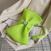 fabric grid bow tie for women 2022 summer fashion crossbody bags lady travel purses and handbags female cute sweet shoulder bag