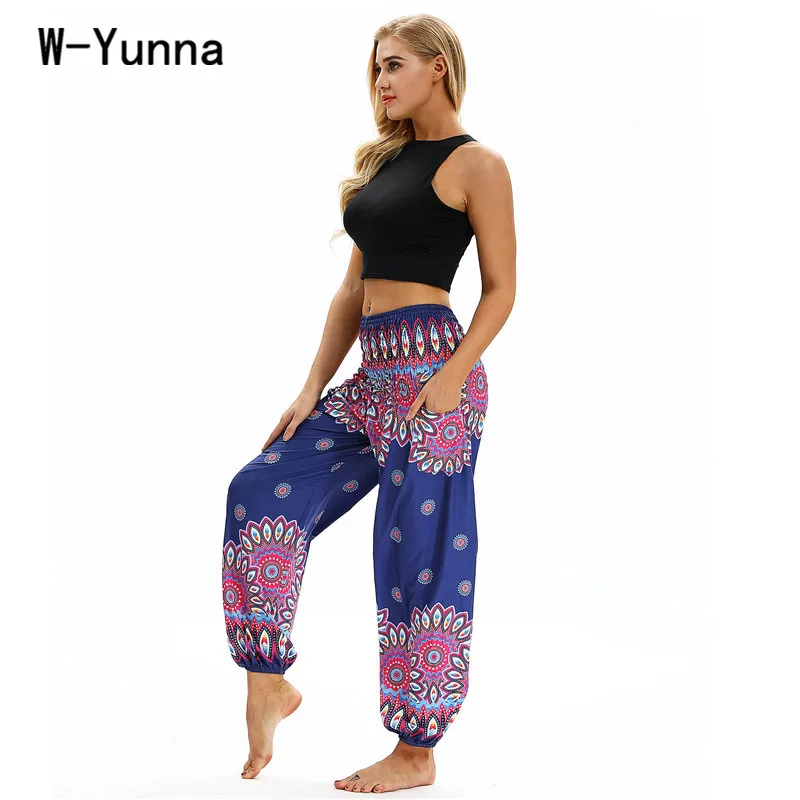W-Yunna 2019 новые модные тонкие свободные брюки для тренировок Женская пляжная