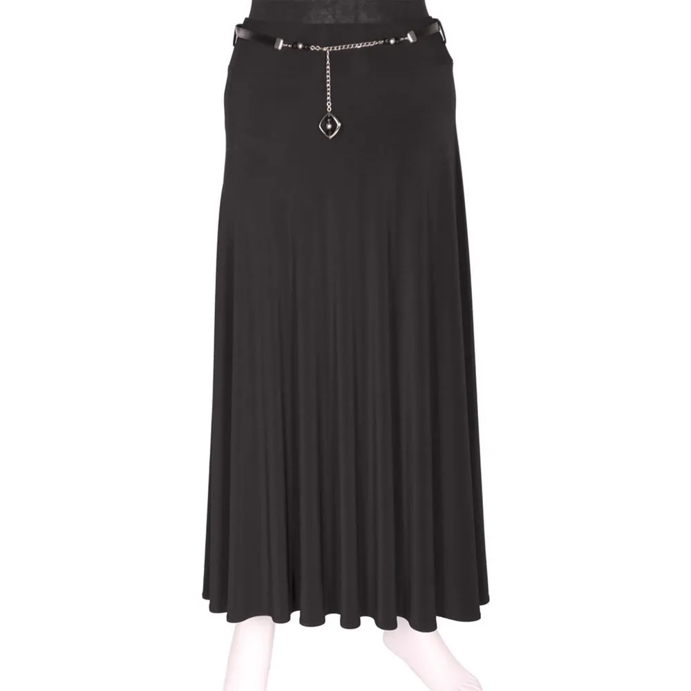 

Dorlie Sandy Combed Circular Black Skirt