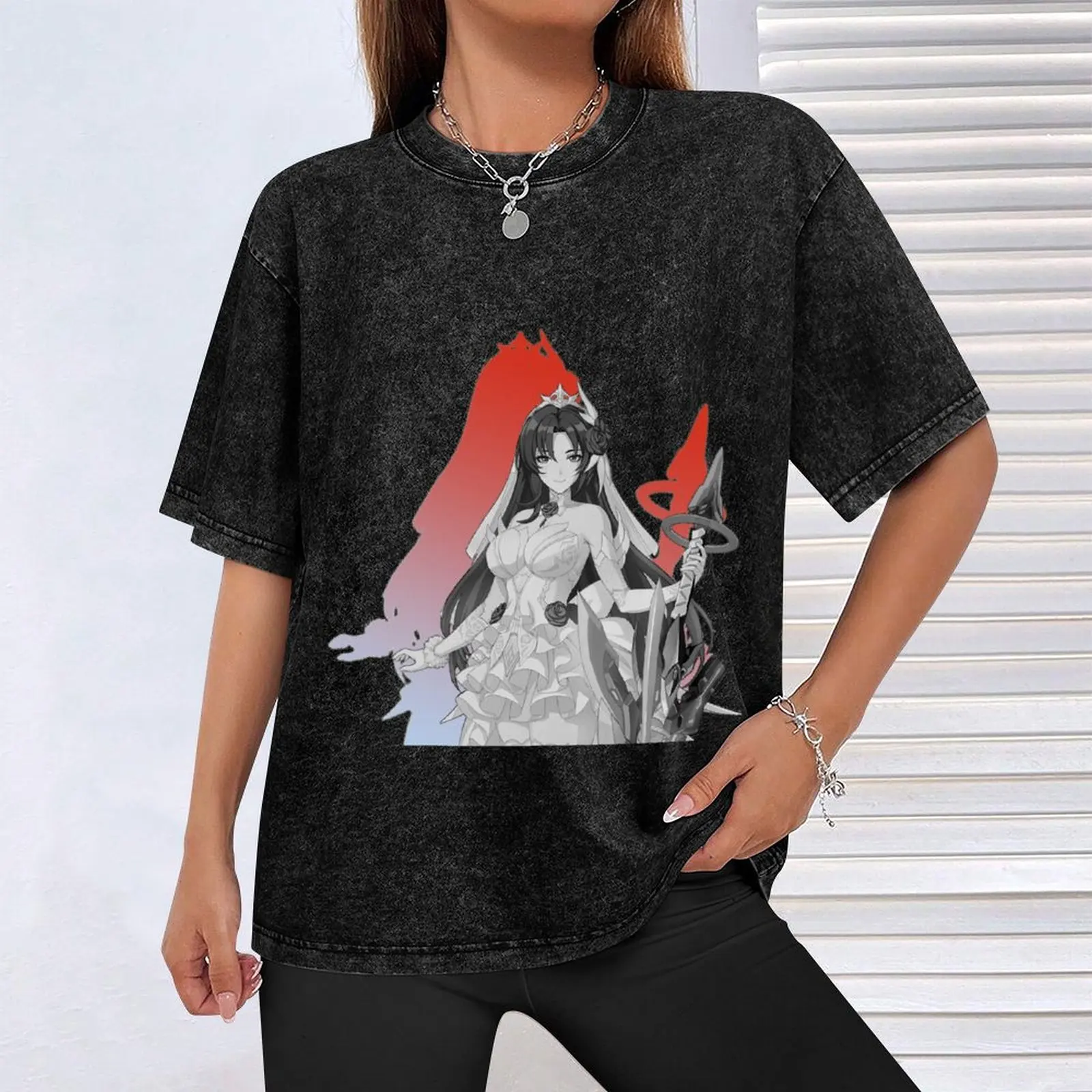 Футболка Honkai Impact 3rd-Homeko Bride винтажная футболка с рисунком роскошная мужская