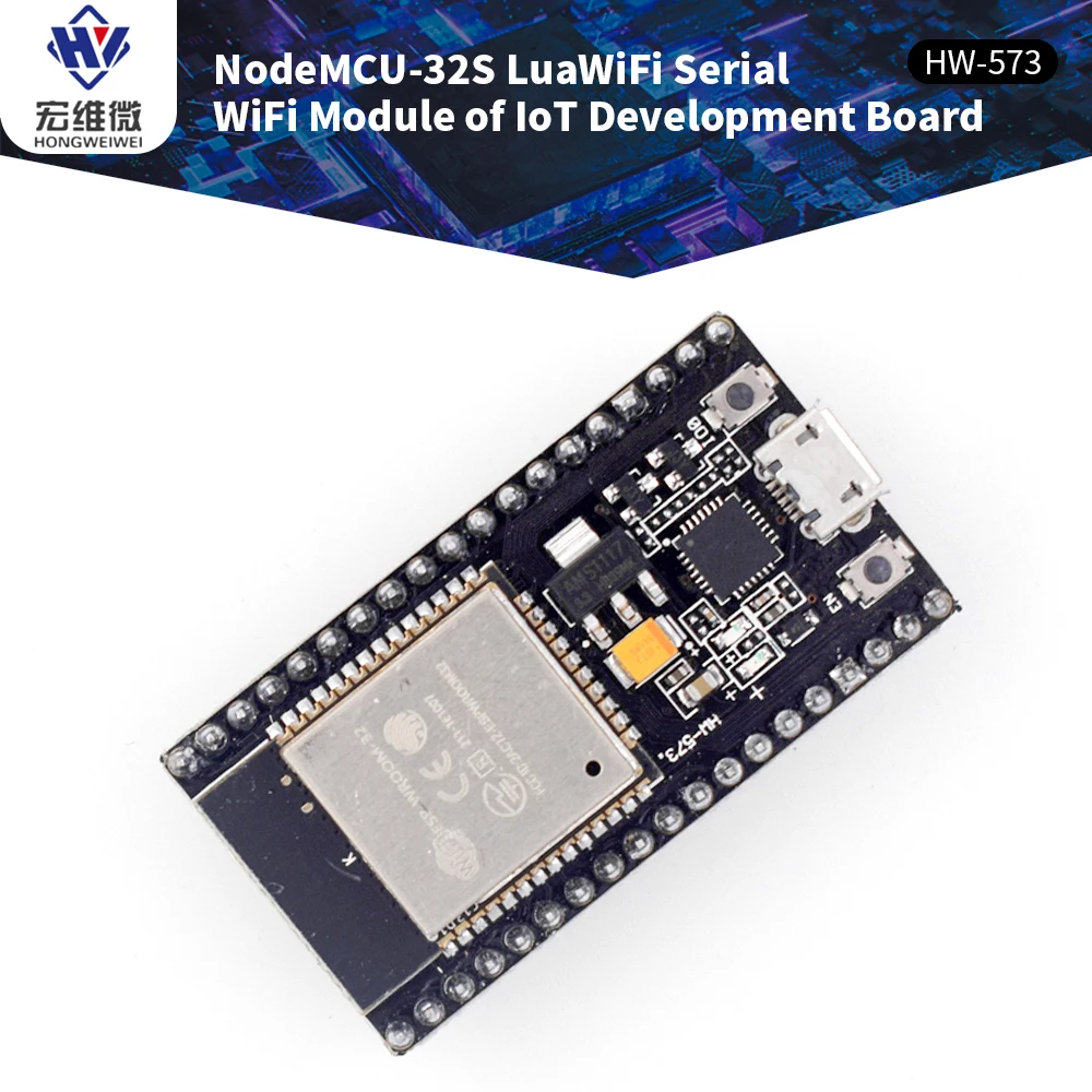 

Wireless NodeMCU-32S Lua WiFi IoT Development Board Serial ESP32S ESP32-WROOM-32 Dual-Core WiFi Module Ai-thinker Based on ESP32