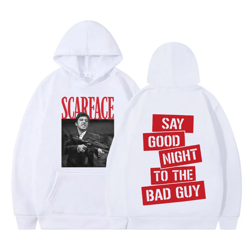 Толстовка мужская с длинным рукавом и принтом со слоганом Тони Монтана |