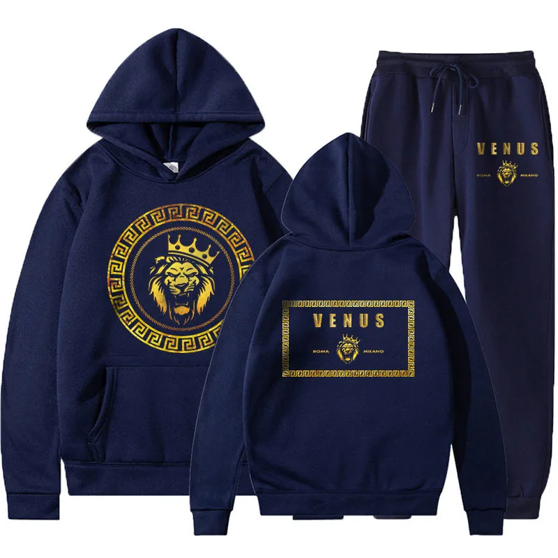 

Новинка 2023, модный брендовый комплект с толстовкой и штанами, мужской зимний костюм большого размера с толстовкой, Мужская одежда, спортивн...