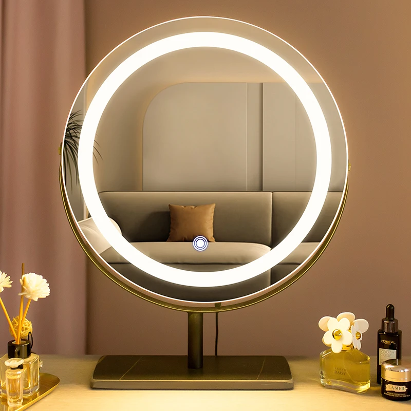 

Led Makeup Mirror Decoration Accessories Round Hairdressing Mirror Salon Bedroom Ev Dekorasyon Aksesuarlar Nordic Home Decor