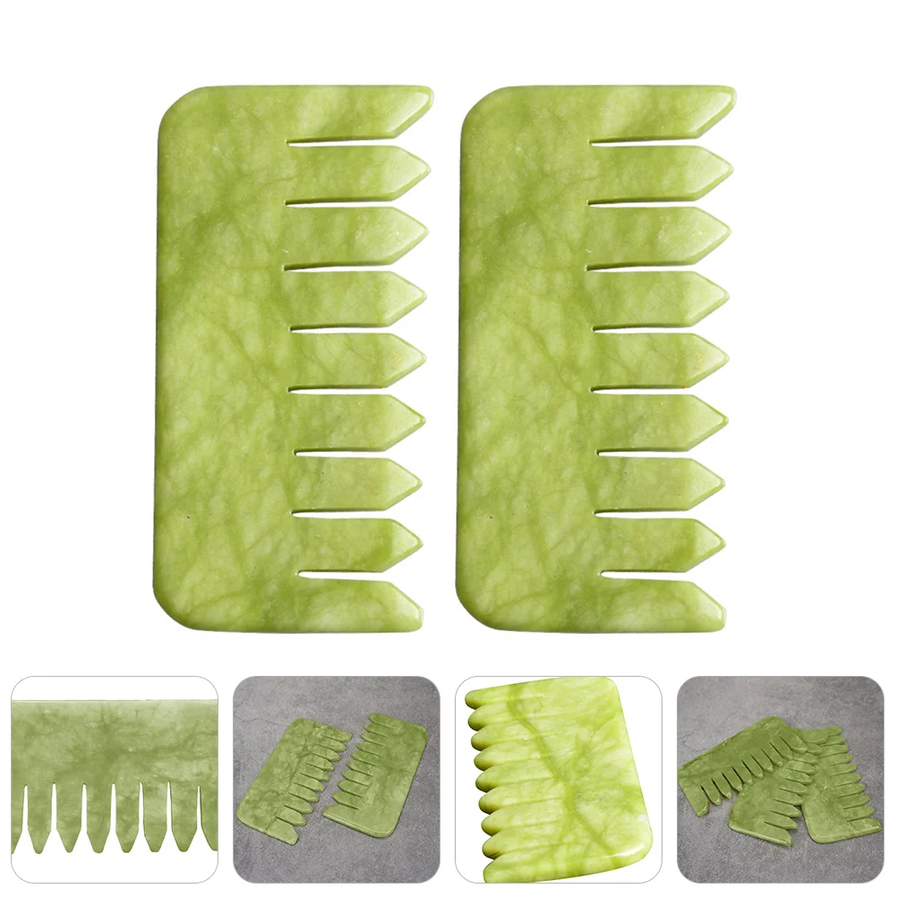 

Comb Jade Scalp Sha Gua Combs Guasha Scraping Hair Head Board Hairbrush Scrapper Face Body Spa