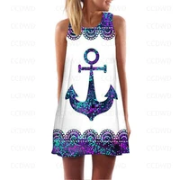 seaside sexy dress sailor evening dresses anchor y2k color party summer beach sales free shipping bohemian women mini woman 2022