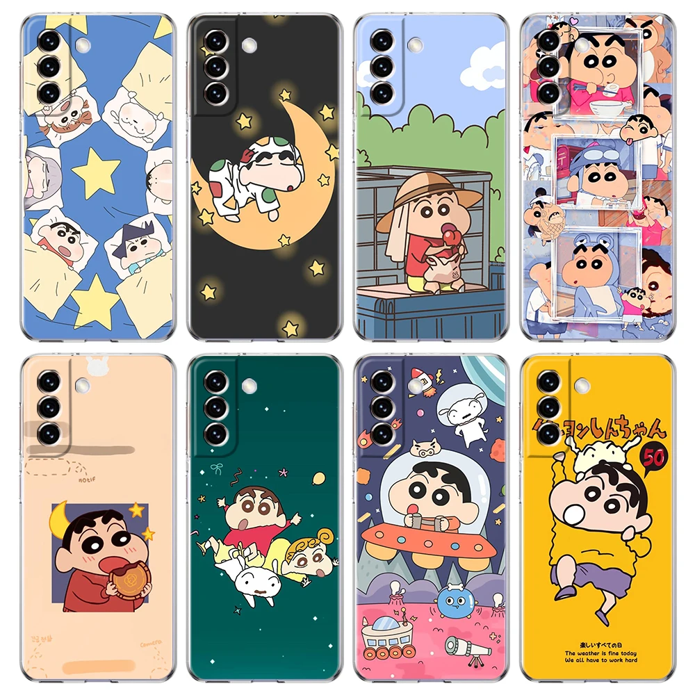 

Crayon Shin Chan Cool Case for Samsung Galaxy S20 FE S22 S21 Ultra M21 M22 M32 M31 S10 S10E Note 20 10 Plus 5G Transparent Shell