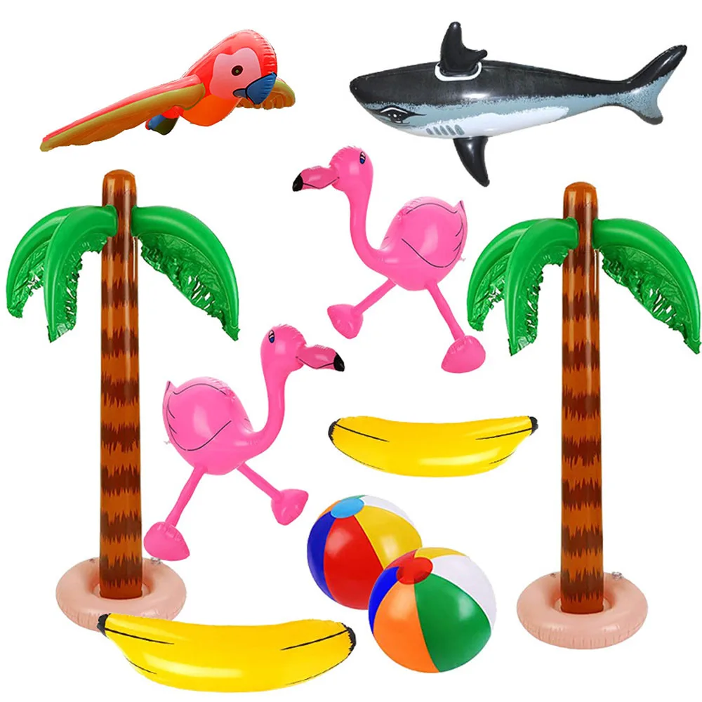 

PVC Inflatable Balloon Toys Summer Swimming Pool Beach Hawaii Holiday Party Floating Toys Shark Flamingo Dolphin Palm Tree Balls