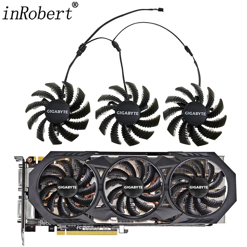 Вентилятор охлаждения 75 мм PLD08010S12H 3Pin GTX 970 для видеокарт Gigabyte GTX 970 Windforce G1 R9-280X GV-R928XWF3-3GD GV-R928XOC