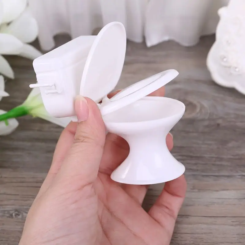 

Dollhouse Miniature Furniture Vintage Bathroom Modeling White Toilet Baby Pretend Toys Dolls Accessories