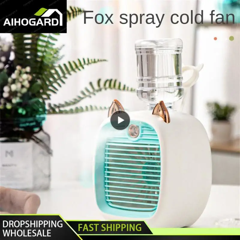 

With Large Water Tank Nano Spray Fan Ultra-fine Spray Usb Charging Air Cooler Three-gear Speed Regulation Desktop Humidifier