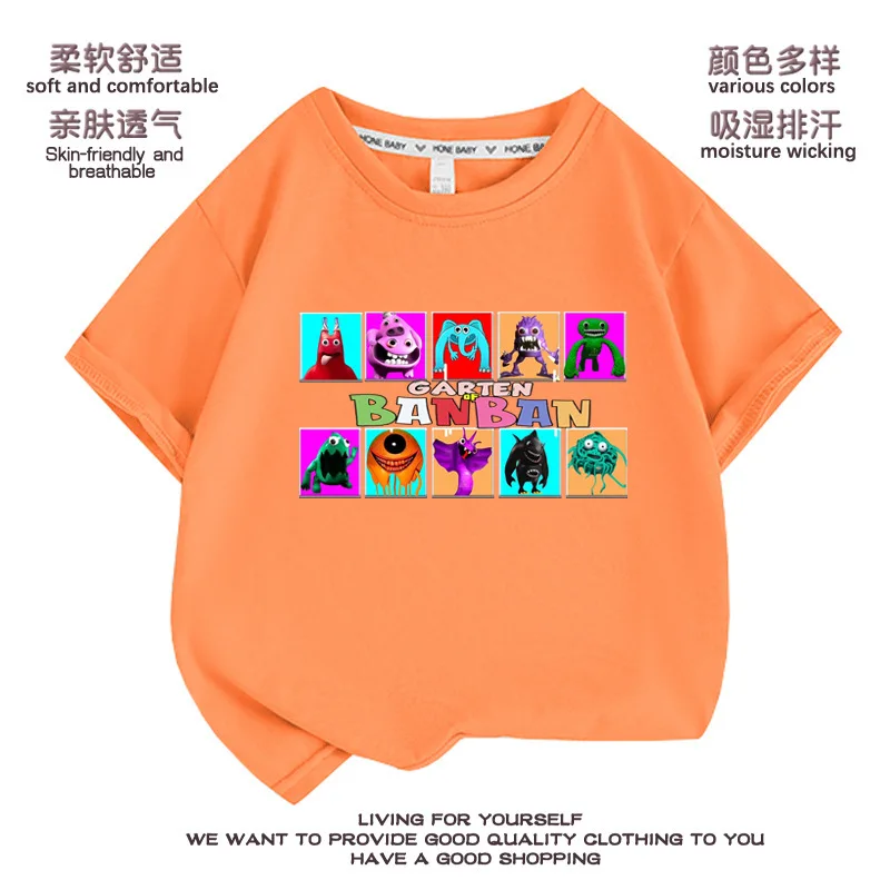 

Garten of Banban 2023 New Summer Children's Short-sleeved T-shirt, Lightweight, Comfortable and Versatile To Wear Outside