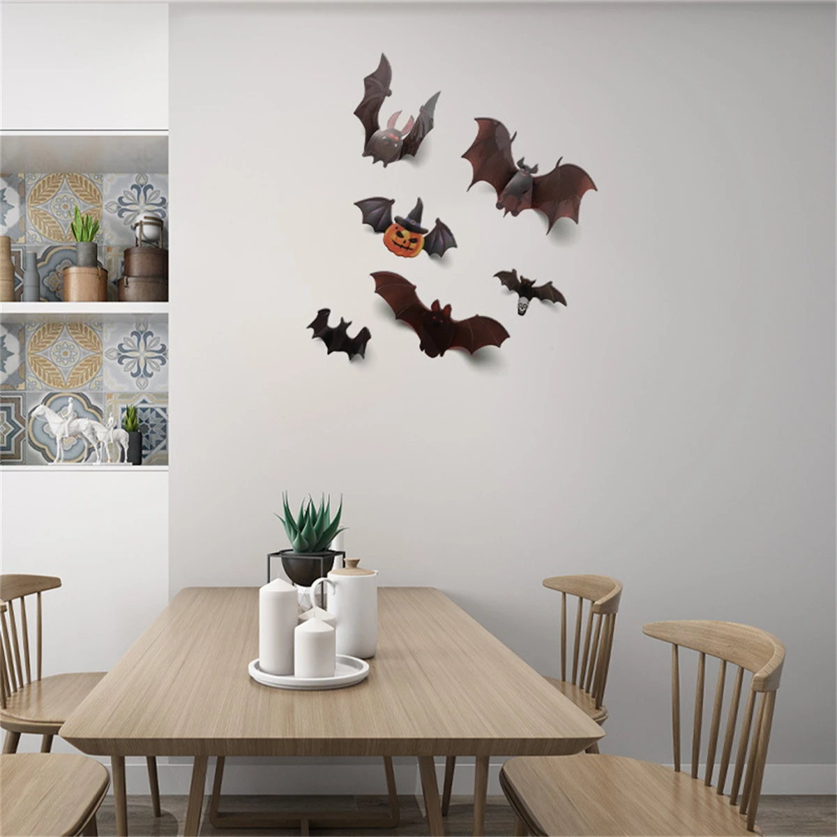 

Halloween Decorations for Home Halloween Bat 3D Stereoscopic Bat Wall Stickers Halloween PVC Bat Wall Decoration