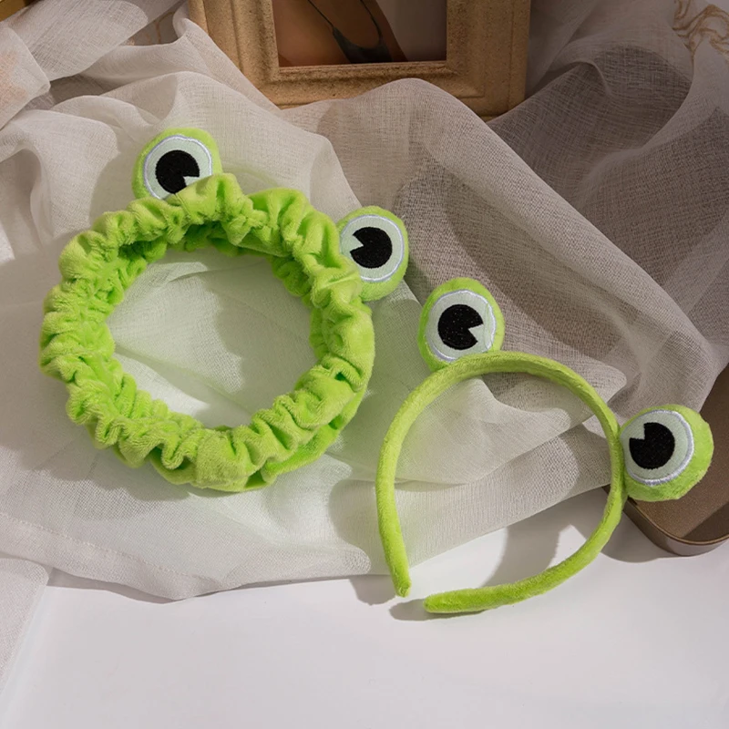 

Fun Frog Funny Makeup Head Bandwidth Edge Tighten Headband Cute Cartoon Frog Girl Headband Accessories Headpiece Gift Friends