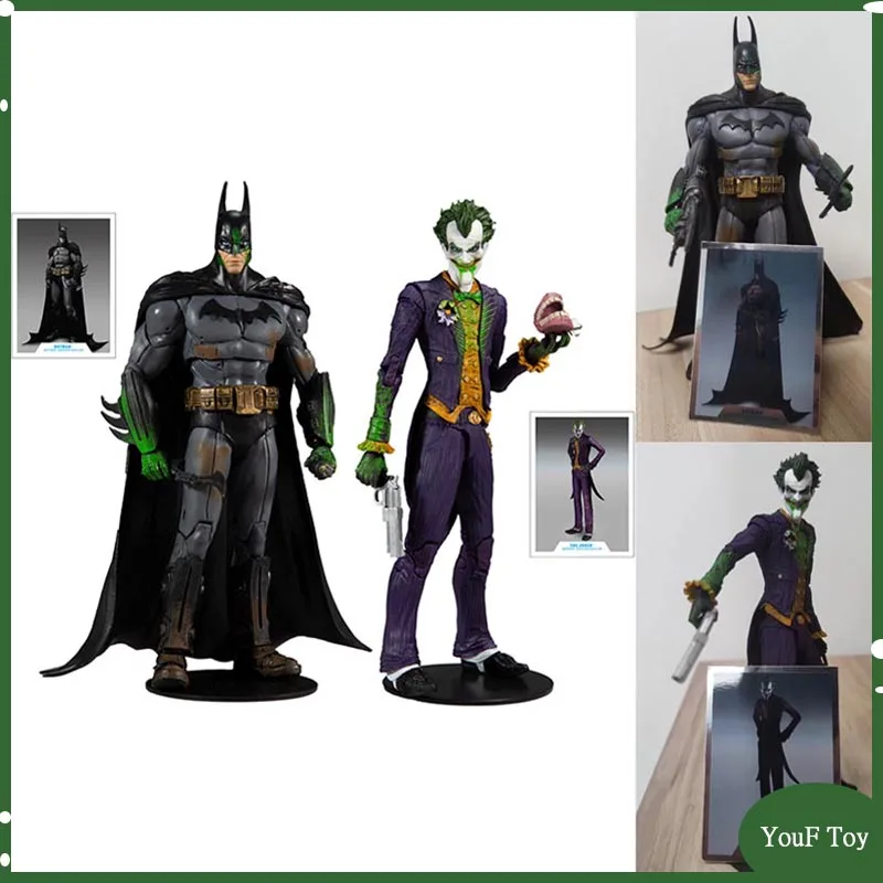 

Mcfarlane Toys Batman The Joker Action Figure Batman Arkham Asylum Anime Figures 2 Pack Figurine Statue Model Collectible Dolls