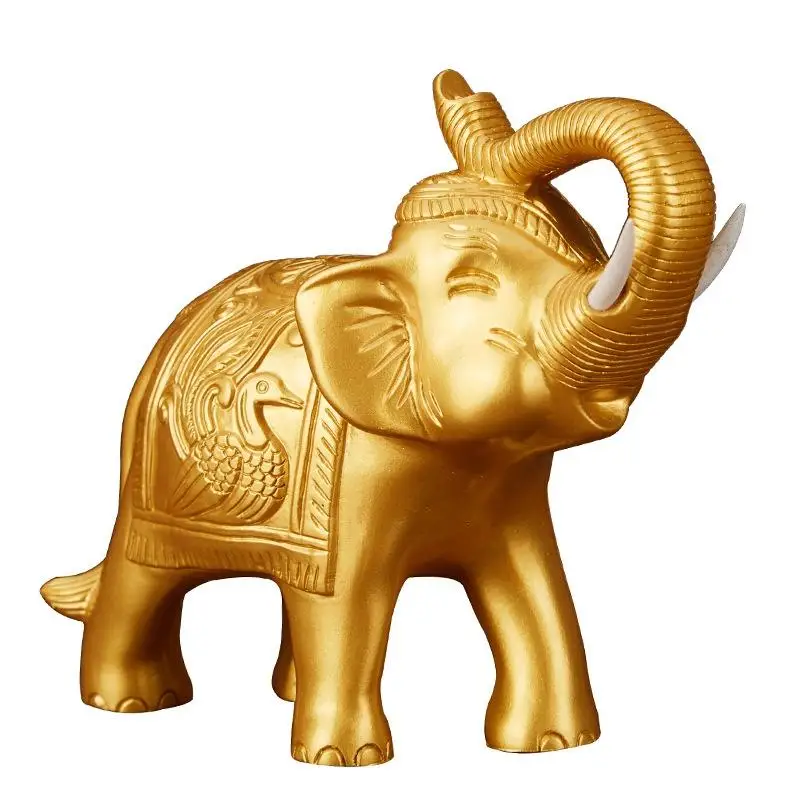 

Resin Elephant Crafts Southeast Asian Style Ornaments Imitation Copper Auspicious Home Decoration