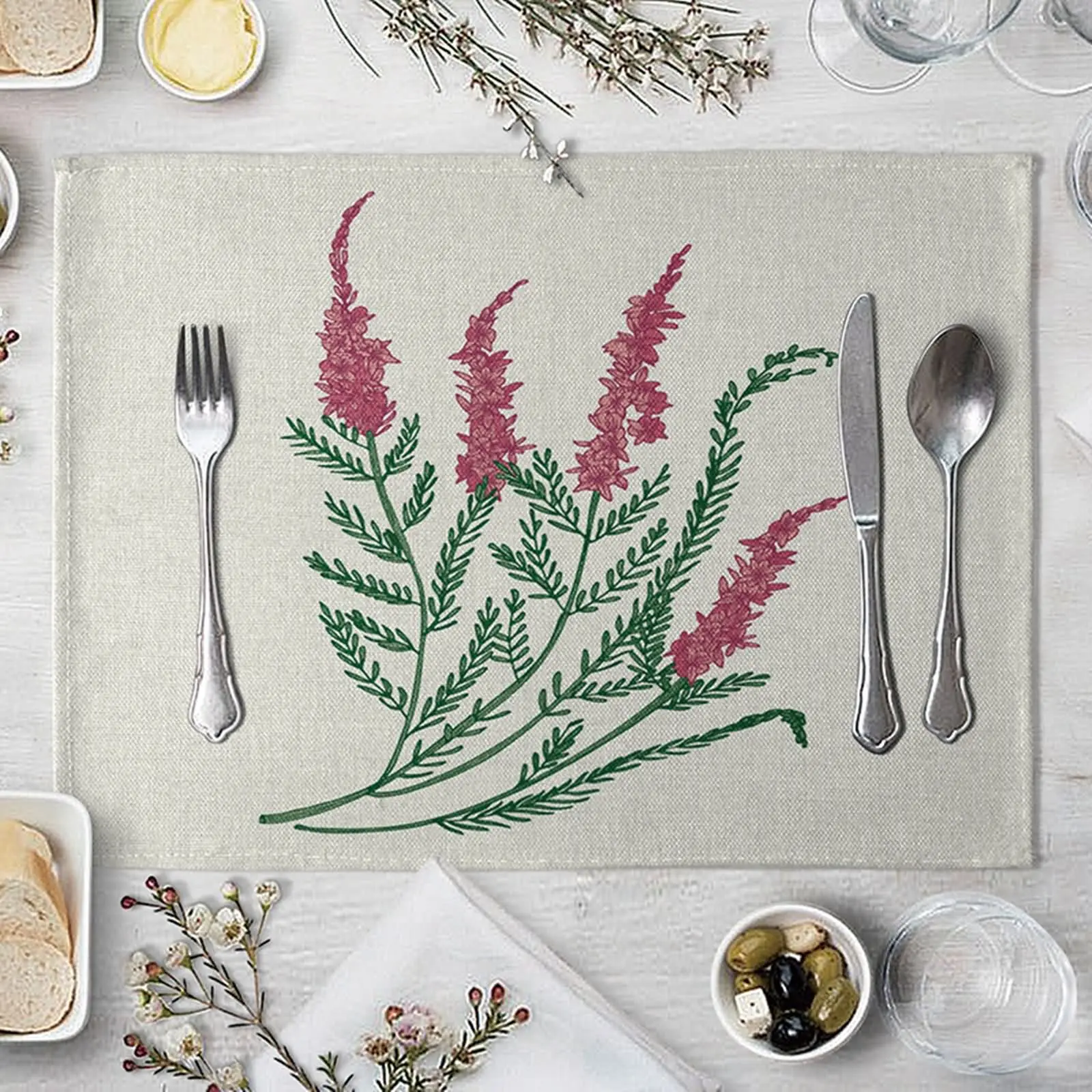 

Моющиеся подстилки, розовые и зеленые стеганые подстилки, набор весенних подставок для обеденного стола, квадратные подстилки, набор для по...