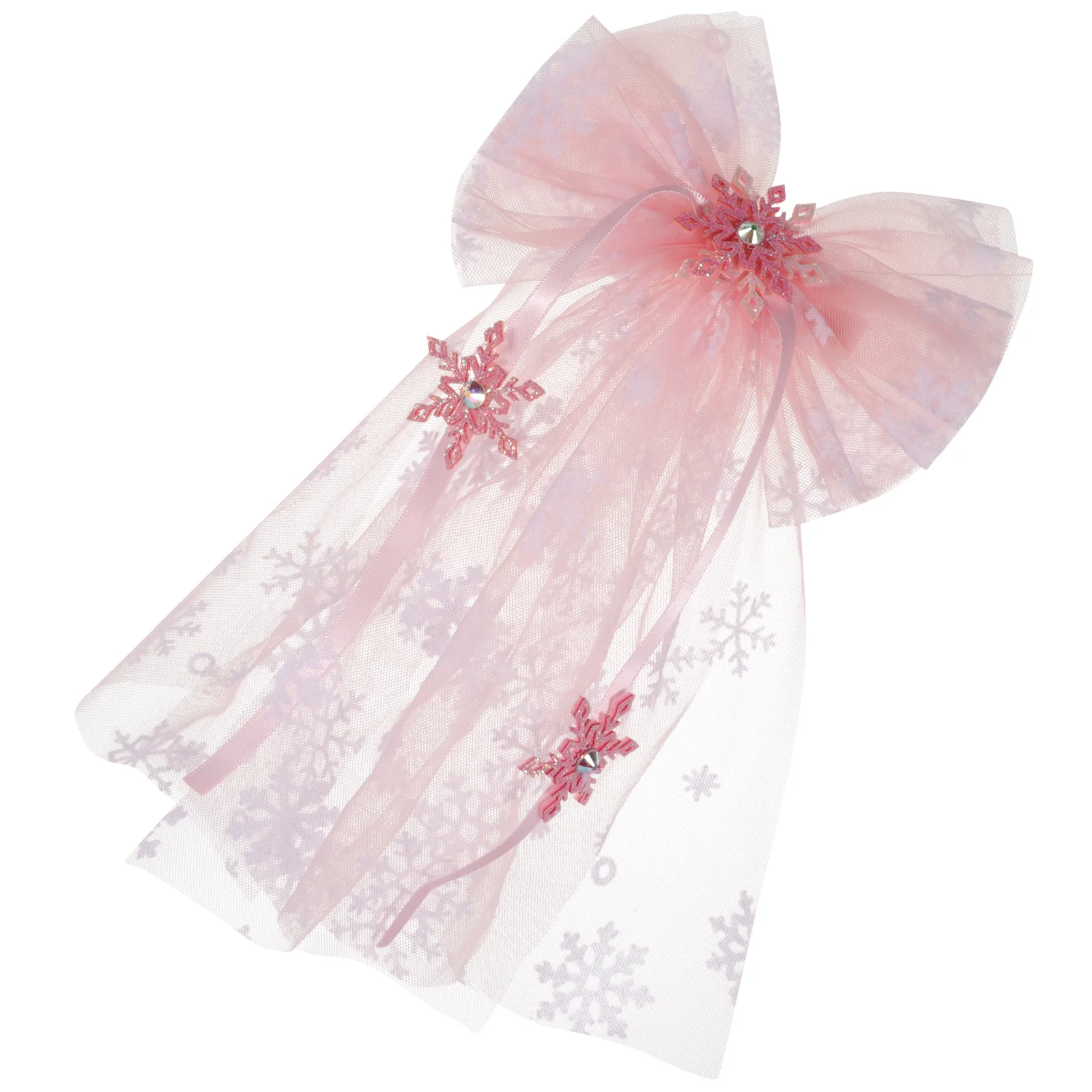 

Hair Bow Barrettes Snowflake Clips Clip Crystaldressaccessories Adornment Winter Rope Girls Duck Bowsbands Christmas Hairpin