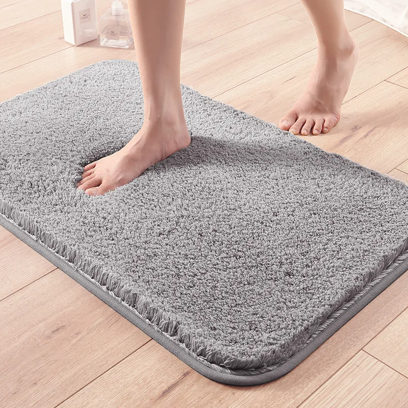 

Super Absorbent Bathroom Mat Bathroom Rug Non-slip Entrance Doormat Mat Toilet Carpet Quick Drying Floor Mat