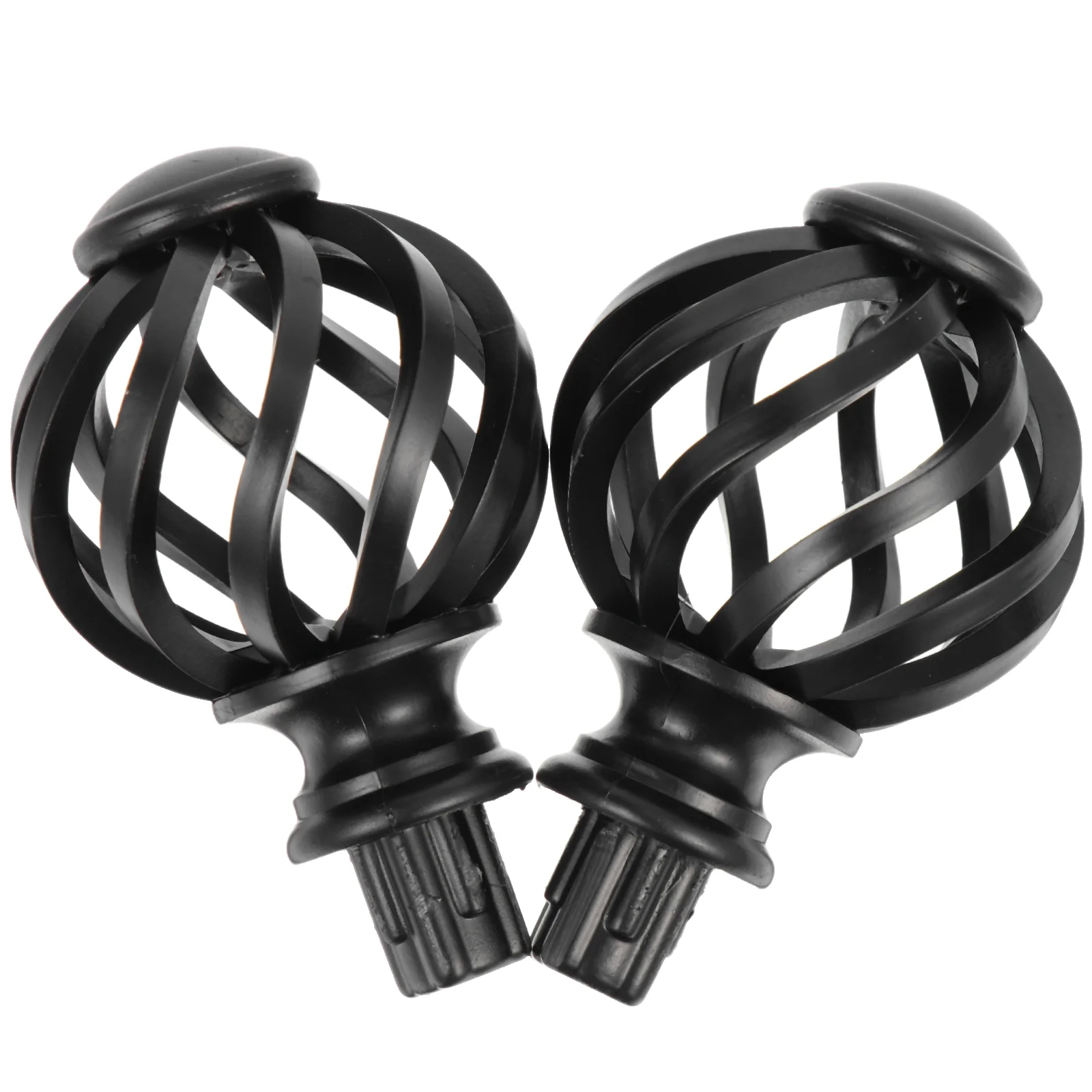 

Curtain Rod Finials End Drapery Caps Pole Ends Cap Rail Decorative Round Windowdrape Replacement Head Rods Crystal Knob Decor
