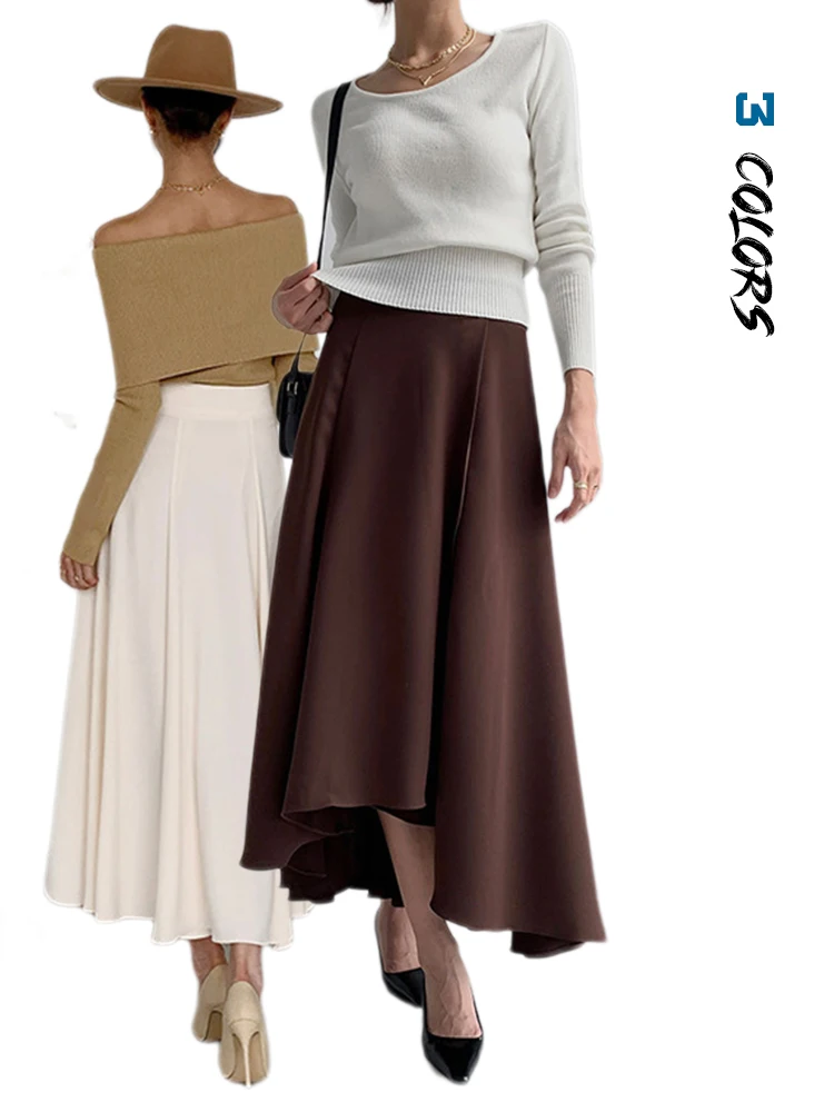 2024 свободные шифоновые трапециевидные женские юбки элегантная летняя новая