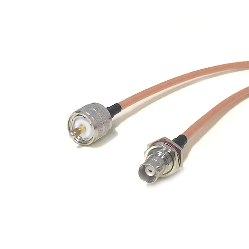 UHF PL259 SO239 к BNC папа мама перегородка RF коаксиальный кабель адаптер RG142 50 см/100 см