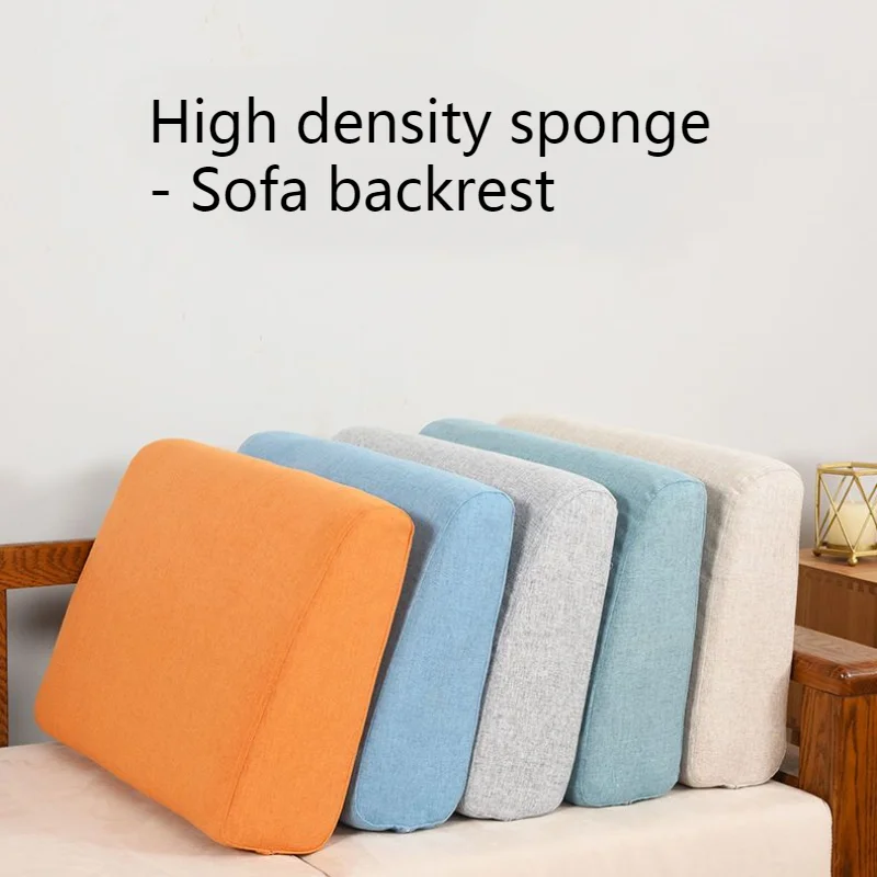 

Large Backrest Cushion 35D High Density Sponge Curved Backrest Cushion Solid Wood Waist Back Large Decorative Pillows for Sofa