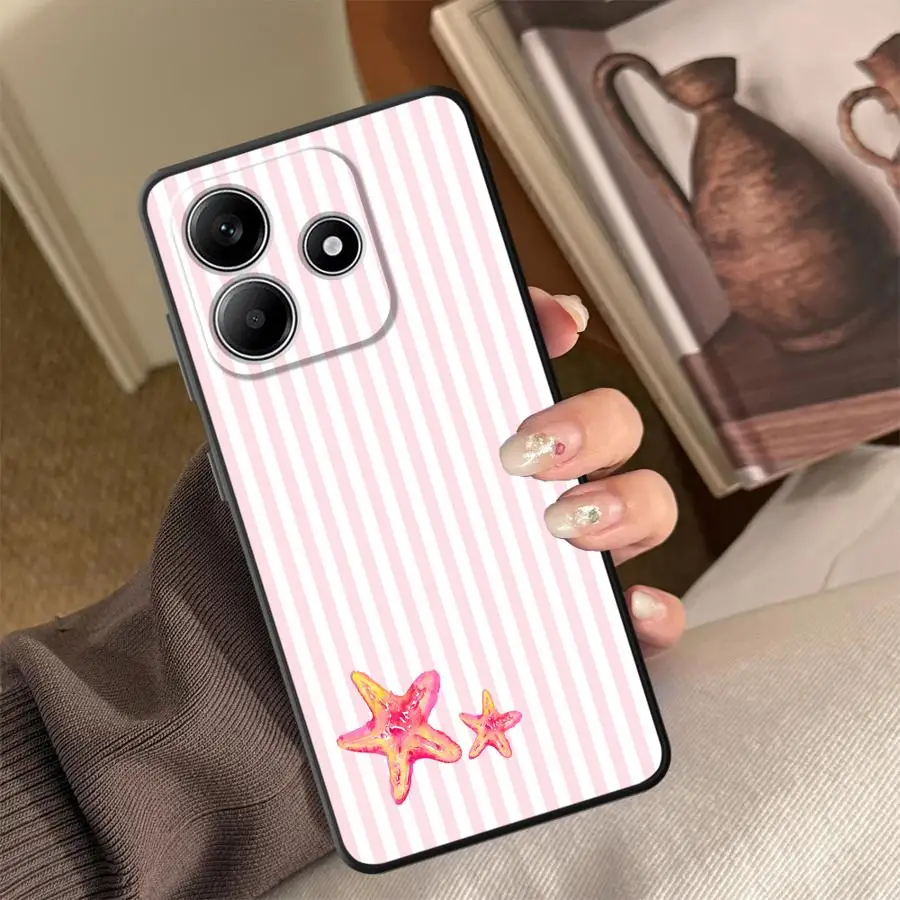 Фото Чехол для телефона с полосками в виде морских звезд для Xiaomi Redmi Note 15 10 14C 9 8 13 14 Pro Plus 12 11 12C 13C A7 Pro A5 A4 K80 A1 A2 K40 №2