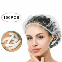 100pcs disposable shower caps bathroom kitchen household sauna hat travel portable waterproof multifunction hair care shower hat